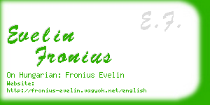 evelin fronius business card